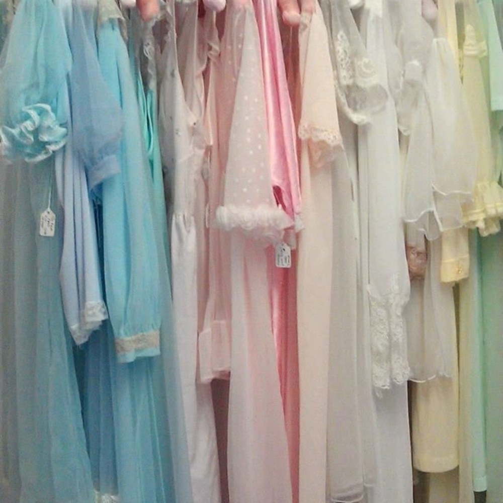 Elegant Pink and White Lace Nightgown